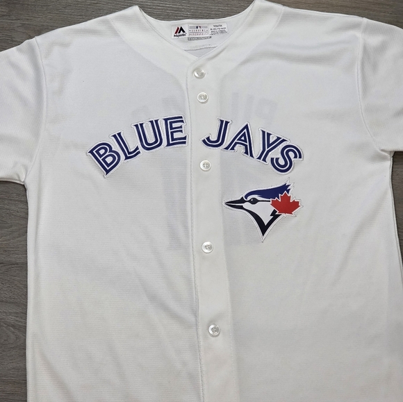 Blue Jays #11 Kevin Pillar Replica Home Jersey Majestic Cool Base Youth Sz 18-20 - Picture 3 of 6